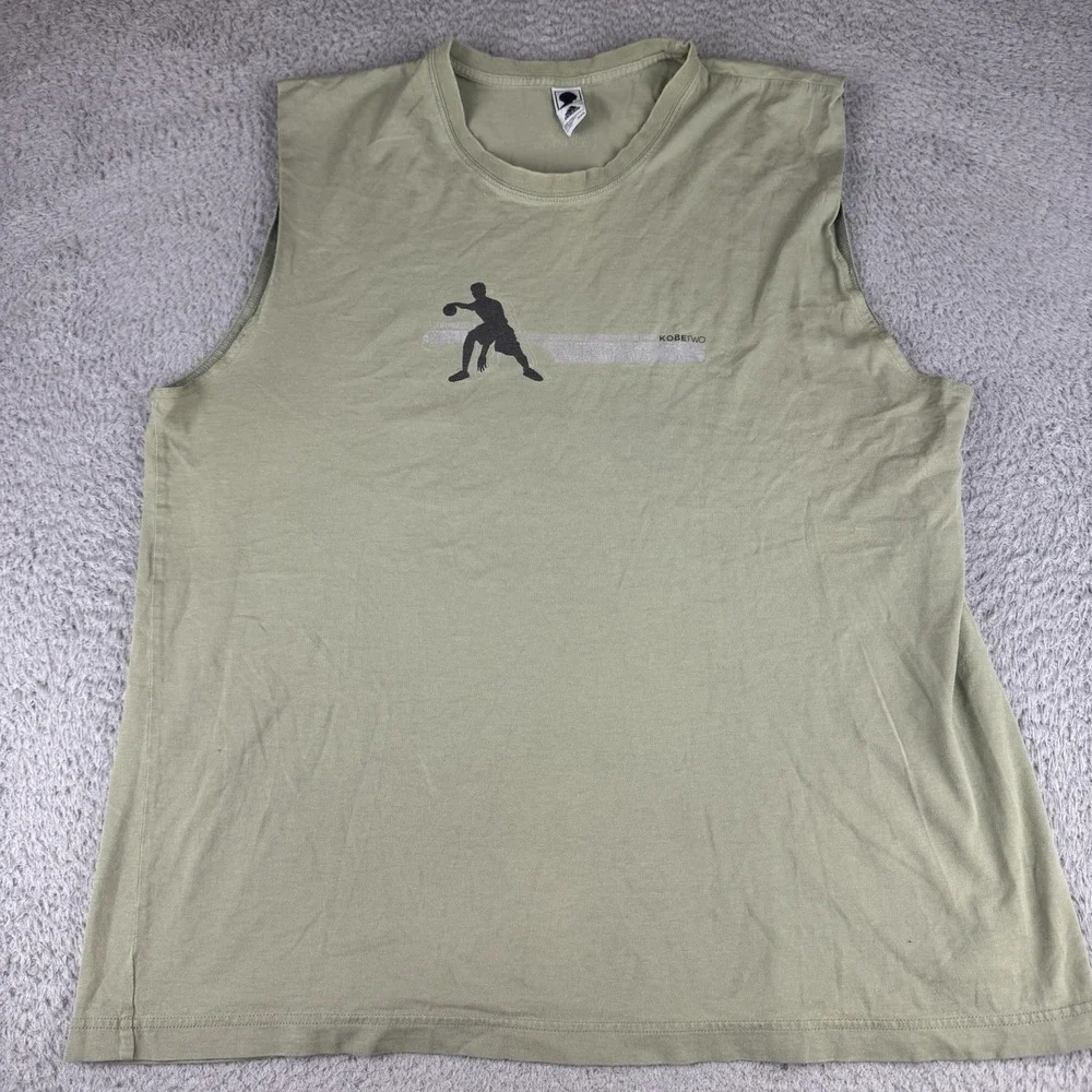 Vintage Adidas Kobe Two Shirt Mens Xxl Green Sleeveless Basketball Y2k Mamba